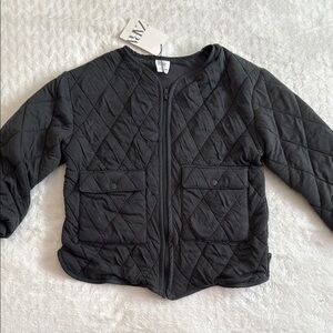 Zara Kids Dark Grey Quilted Jacket